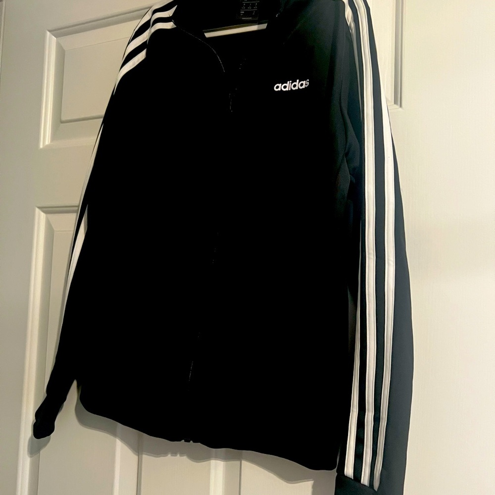 Adidas women’s track jacket, black size small